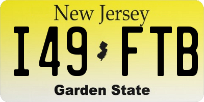 NJ license plate I49FTB
