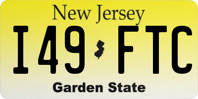 NJ license plate I49FTC