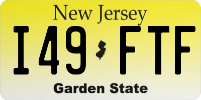 NJ license plate I49FTF
