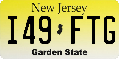NJ license plate I49FTG