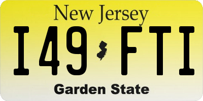 NJ license plate I49FTI
