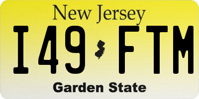 NJ license plate I49FTM