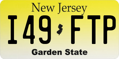 NJ license plate I49FTP