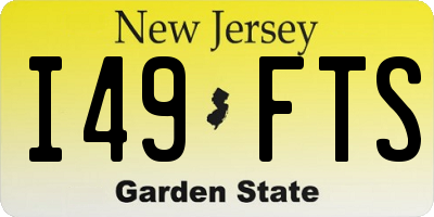 NJ license plate I49FTS