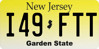 NJ license plate I49FTT