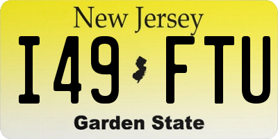 NJ license plate I49FTU