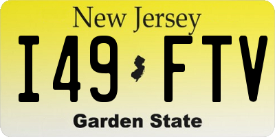 NJ license plate I49FTV