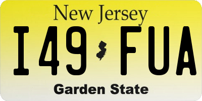 NJ license plate I49FUA