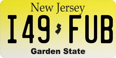NJ license plate I49FUB
