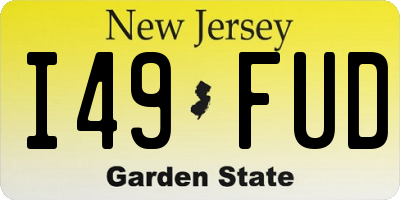 NJ license plate I49FUD