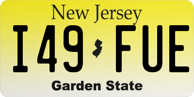 NJ license plate I49FUE