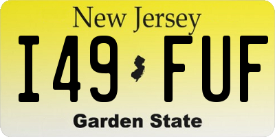 NJ license plate I49FUF