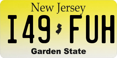 NJ license plate I49FUH