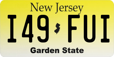 NJ license plate I49FUI