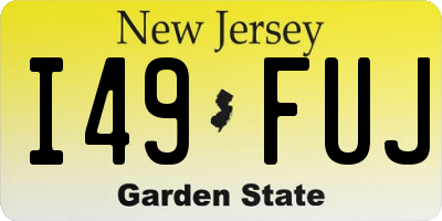 NJ license plate I49FUJ