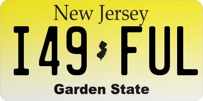 NJ license plate I49FUL