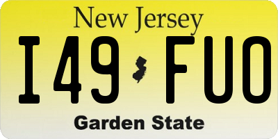 NJ license plate I49FUO