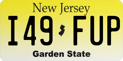 NJ license plate I49FUP