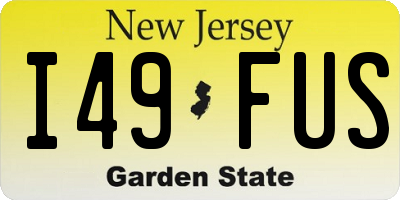 NJ license plate I49FUS