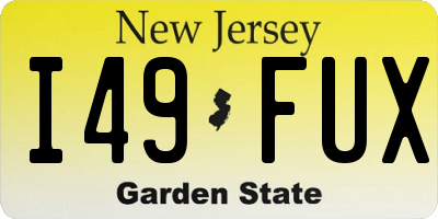 NJ license plate I49FUX