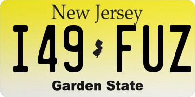 NJ license plate I49FUZ