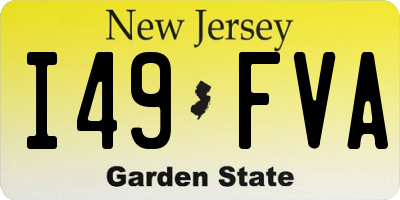 NJ license plate I49FVA