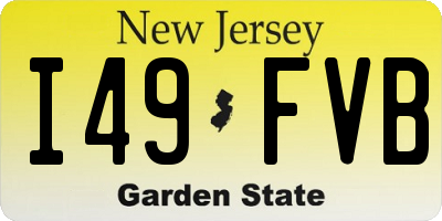 NJ license plate I49FVB