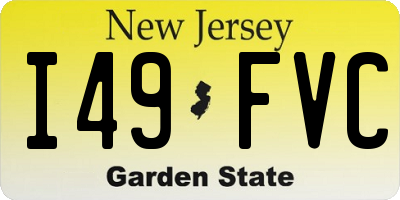NJ license plate I49FVC