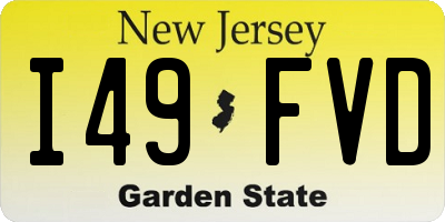 NJ license plate I49FVD