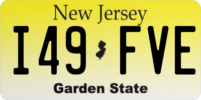 NJ license plate I49FVE