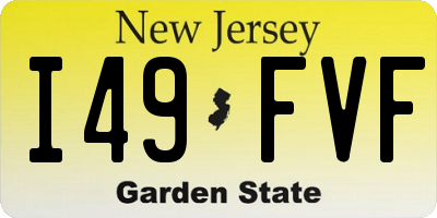 NJ license plate I49FVF