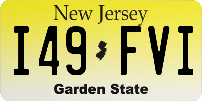 NJ license plate I49FVI
