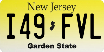 NJ license plate I49FVL
