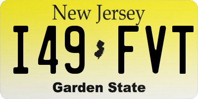 NJ license plate I49FVT