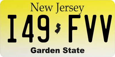 NJ license plate I49FVV