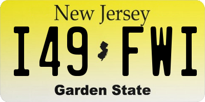 NJ license plate I49FWI