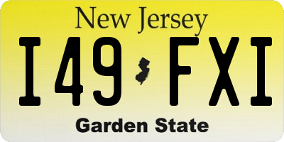 NJ license plate I49FXI
