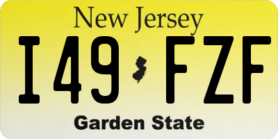NJ license plate I49FZF