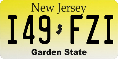 NJ license plate I49FZI