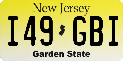 NJ license plate I49GBI