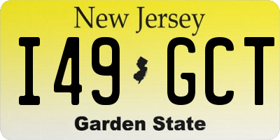 NJ license plate I49GCT