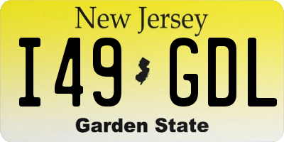NJ license plate I49GDL
