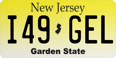 NJ license plate I49GEL