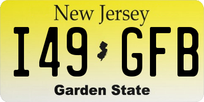 NJ license plate I49GFB