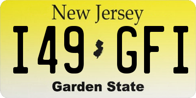 NJ license plate I49GFI