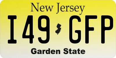 NJ license plate I49GFP