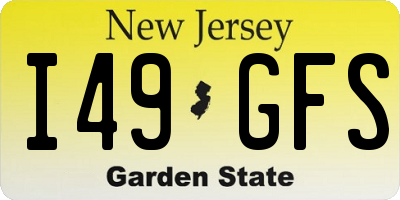 NJ license plate I49GFS