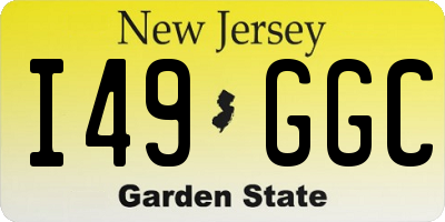 NJ license plate I49GGC