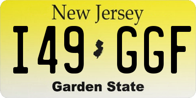 NJ license plate I49GGF