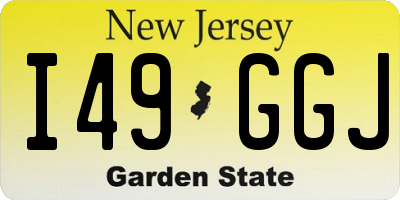 NJ license plate I49GGJ